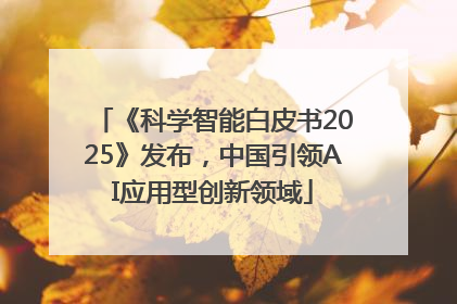 《科学智能白皮书2025》发布，中国引领AI应用型创新领域