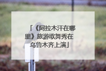 《阿拉木汗在哪里》旅游歌舞秀在乌鲁木齐上演