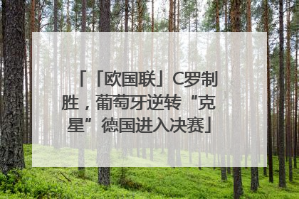 「欧国联」C罗制胜，葡萄牙逆转“克星”德国进入决赛