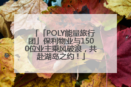「POLY能量旅行团」保利物业与1500位业主乘风破浪，共赴湖岛之约！