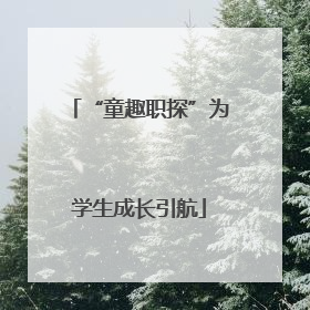 “童趣职探”为学生成长引航