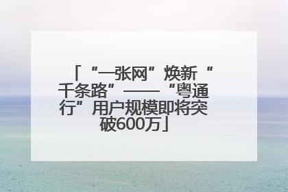 “一张网”焕新“千条路”——“粤通行”用户规模即将突破600万