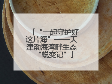 “一起守护好这片海”——天津渤海湾畔生态“蜕变记”