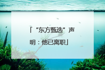“东方甄选”声明：他已离职