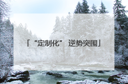 “定制化” 逆势突围