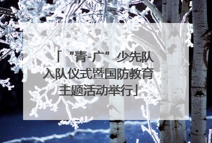 “青-广”少先队入队仪式暨国防教育主题活动举行