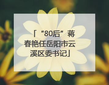 “80后”蒋春艳任岳阳市云溪区委书记
