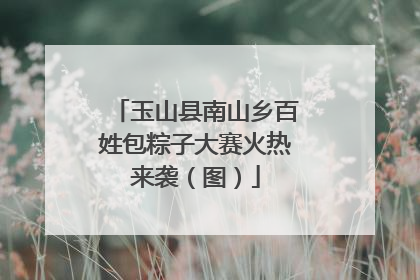 玉山县南山乡百姓包粽子大赛火热来袭（图）