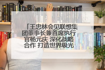 王忠林会见联想集团董事长兼首席执行官杨元庆 深化战略合作 打造世界级光电子信息产业集群