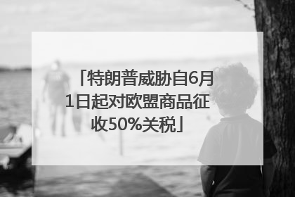 特朗普威胁自6月1日起对欧盟商品征收50%关税