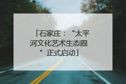 石家庄：“太平河文化艺术生态圈”正式启动