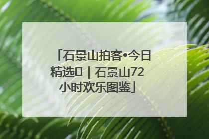 石景山拍客•今日精选⑲｜石景山72小时欢乐图鉴