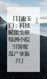 甘肃玉门：科技赋能戈壁绿洲小院 引领蜜瓜产业振兴