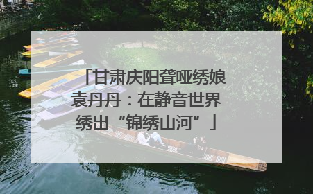 甘肃庆阳聋哑绣娘袁丹丹：在静音世界绣出“锦绣山河”