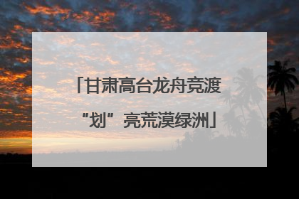 甘肃高台龙舟竞渡“划”亮荒漠绿洲