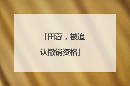 田蓉，被追认撤销资格