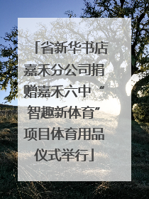 省新华书店嘉禾分公司捐赠嘉禾六中“智趣新体育”项目体育用品仪式举行