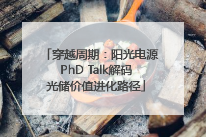 穿越周期：阳光电源PhD Talk解码光储价值进化路径