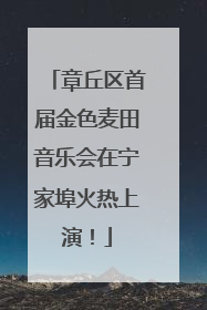 章丘区首届金色麦田音乐会在宁家埠火热上演！