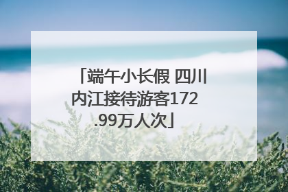 端午小长假 四川内江接待游客172.99万人次