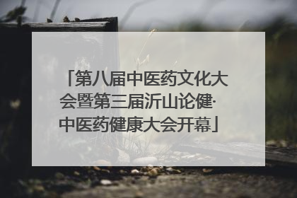 第八届中医药文化大会暨第三届沂山论健·中医药健康大会开幕
