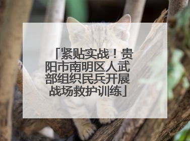 紧贴实战！贵阳市南明区人武部组织民兵开展战场救护训练