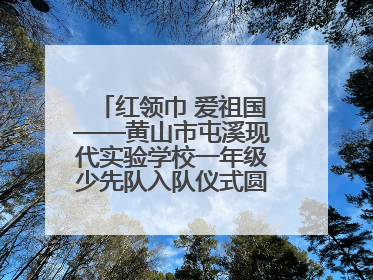 红领巾 爱祖国——黄山市屯溪现代实验学校一年级少先队入队仪式圆满举行