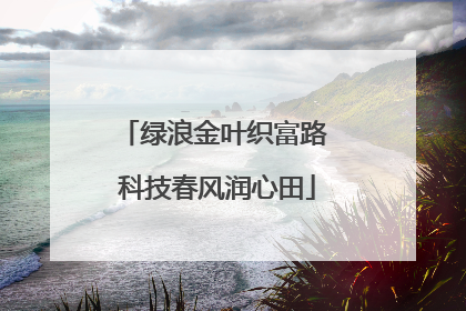 绿浪金叶织富路 科技春风润心田