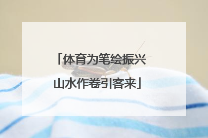 体育为笔绘振兴 山水作卷引客来