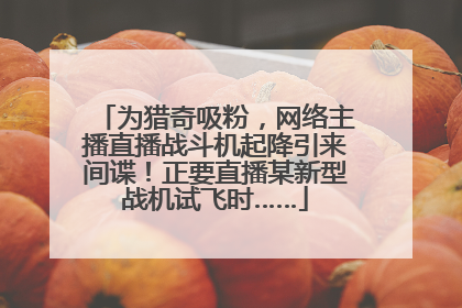 为猎奇吸粉，网络主播直播战斗机起降引来间谍！正要直播某新型战机试飞时……