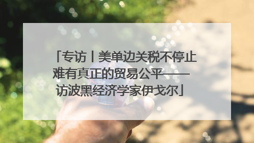 专访丨美单边关税不停止 难有真正的贸易公平——访波黑经济学家伊戈尔