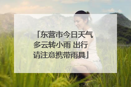 东营市今日天气多云转小雨 出行请注意携带雨具