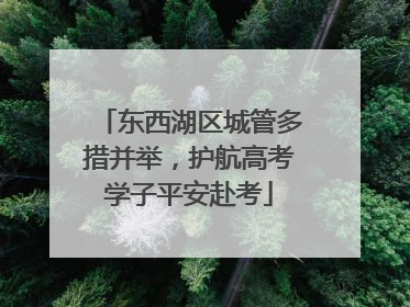 东西湖区城管多措并举，护航高考学子平安赴考