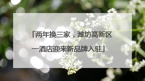 两年换三家，潍坊高新区一酒店迎来新品牌入驻