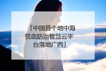 中国首个地中海贫血防治智慧云平台落地广西