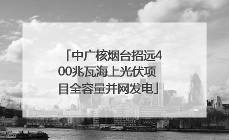 中广核烟台招远400兆瓦海上光伏项目全容量并网发电