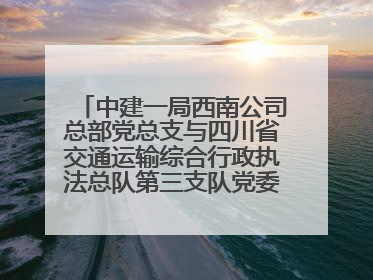 中建一局西南公司总部党总支与四川省交通运输综合行政执法总队第三支队党委、万源市草坝镇莲花院村党支部开展党建联建