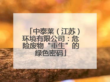 中泰莱（江苏）环境有限公司：危险废物“重生”的绿色密码