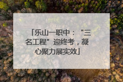 乐山一职中：“三名工程”迎终考，凝心聚力展实效