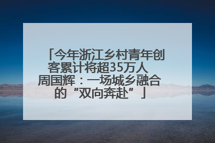 今年浙江乡村青年创客累计将超35万人 周国辉：一场城乡融合的“双向奔赴”