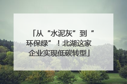 从“水泥灰”到“环保绿”！北湖这家企业实现低碳转型