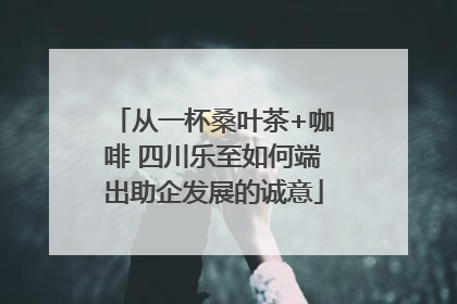 从一杯桑叶茶+咖啡 四川乐至如何端出助企发展的诚意