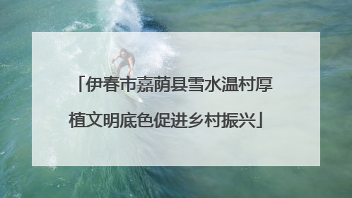 伊春市嘉荫县雪水温村厚植文明底色促进乡村振兴
