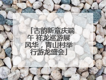 古韵新章庆端午 祥龙巡游展风华，青山村举行游龙盛会