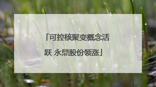 可控核聚变概念活跃 永鼎股份领涨