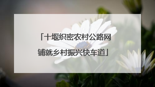 十堰织密农村公路网 铺就乡村振兴快车道