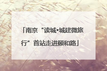 南京“读城•城建微旅行”首站走进颐和路