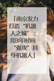 南京发力打造“机器人之城”：用3年时间“强攻”具身机器人