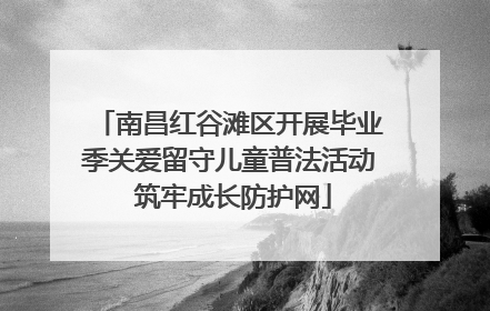 南昌红谷滩区开展毕业季关爱留守儿童普法活动 筑牢成长防护网