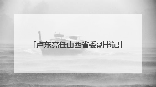 卢东亮任山西省委副书记